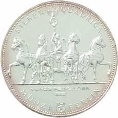 1 Unze Silber Deutschland Quadriga 2009 (in Kapsel leicht angelaufen)