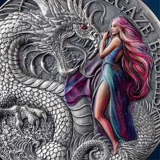 Silbermünze 2 oz The Dragonology Stonegaze Basilisk 2025