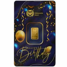1 gramm Germania Mint - Goldbarren Happy Birthday 999,9/1000