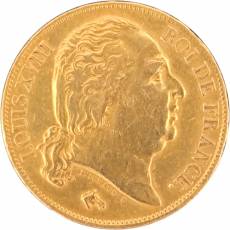 Goldmünze 20 Franc Louis XVIII Frankreich 1817