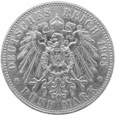 Silbermünze 5 Reichsmark Wilhelm II Preußen 1903