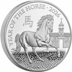 Silbermünze 1 oz Lunar Pferd Royal Mint PP 2026