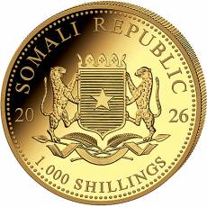 Somalia Elefant 1 Unze Gold 2026