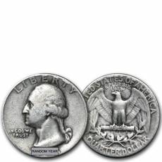 Silbermünze Washington Quarter Dollar 1932-1964