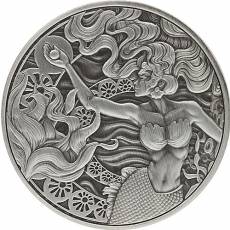 1 Unze Silbermünze Mermaid Rising Antik Finish 2025