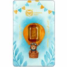 1 gramm Germania Mint - Goldbarren Glückwunsch zum Neugeborenen Jungen 999,9/1000