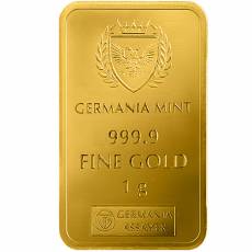 1 gramm Germania Mint - Goldbarren Glückwunsch zum Neugeborenen Jungen 999,9/1000