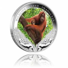 Orang Utans 1oz Silber farbig (2011)