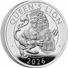 Silbermünze 5 oz Tudor Beasts Queens Lion Polierte Platte 2026