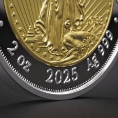 Silbermünze 2 oz Greatest USA Coins Saint-Gaudens Double Eagle Proof/Gold plated 1933