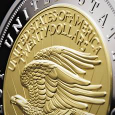 Silbermünze 2 oz Greatest USA Coins Saint-Gaudens Double Eagle Proof/Gold plated 1933