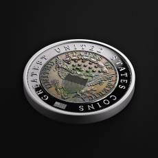 Silbermünze 2 oz Greatest USA Coins Draped Bust Silver Dollar Proof/Gold plated 1804