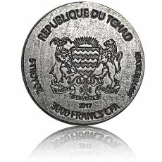 Silbermünze 5 oz Nofretete Ägypt Relikt Antik-Finish D. (2017)