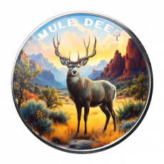 1 oz Silber The Wild Mountain Maultierhirsch