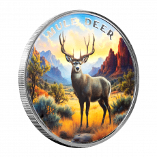 1 oz Silber The Wild Mountain Maultierhirsch