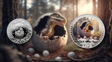 Silbermünze 1 oz  Jurassic Life T-Rex Hatchling Proof 2025