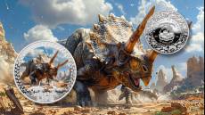 Silbermünze 2 oz  Jurassic Life Triceratops Proof 2025