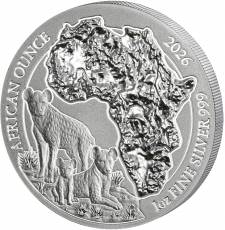 1 Unze Silbermünze Ruanda African Ounce Typfelhyäne 2026