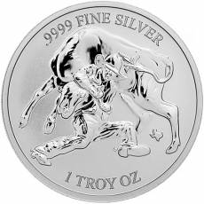 1 oz Silver Round Texas Mint Stier - Kampf Revers Proof 2024