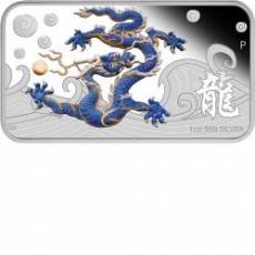 Jahr des Drachen 1 oz Silver Rectangular Proof 4 Coin-Set