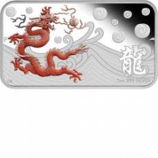 Jahr des Drachen 1 oz Silver Rectangular Proof 4 Coin-Set