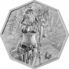 1 Unze Silber Die GERMANISCHE SEHERIN - Witchcraft Herbalist 5 Mark 2025