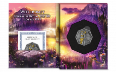 1 Unze Silber Die GERMANISCHE SEHERIN - Witchcraft Herbalist Ritual 5 Mark UV Antik Finish 2025
