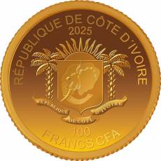 Goldmünze 0,5 gramm 550. Geburtstag von Michelangelo Côte dIvoire Proof 2025