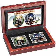 China Panda 2 x 30 gramm Silber Night & Day 2026