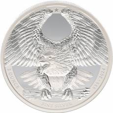Silbermünze 10 oz Alderney Bald Eagle PF69 im SLAB Ultra High Relief - Charles Effigy 2024
