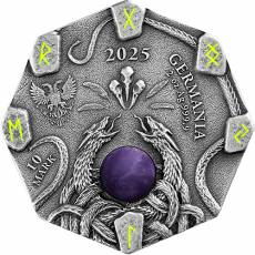 2 Unzen Silber Die GERMANISCHE SEHERIN - Witchcraft Herbalist 10 Mark UV Ultra High Relief 2025