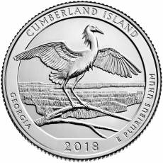 5 oz Silber US- Mint American Beautiful Cumberland Georgia Island 2018