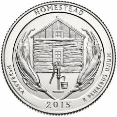 5 oz Silber US- Mint American Beautiful Homestead Nebraska 2015