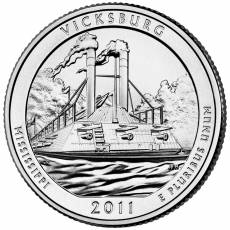 5 oz Silber US- Mint American Beautiful Vicksburg Mississippi 2011