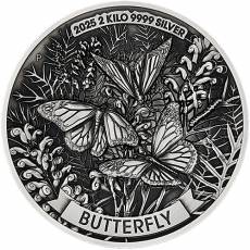 Silbermünze 2 kg Silber Butterfly Perth Mint 2025
