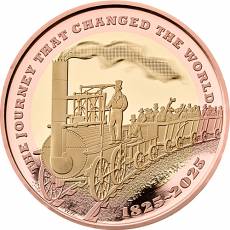 Goldmünze 200 Years of the Modern Railway Piedfort Proof 2025