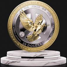 Silbermünze 1 oz Pax - Friedenstaube teilvergoldet Proof Like 2026