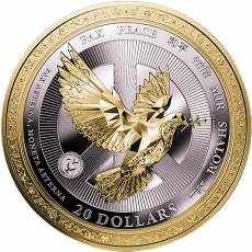 Silbermünze 1 oz Pax - Friedenstaube teilvergoldet Proof Like 2026