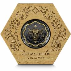 2 Unzen Silber Malta Malteser Ochse - Maltese Ox High Relief 2025