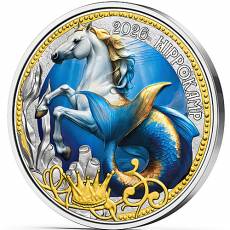 3 Euro Fantastische Fabelwesen Hippokamp UV-Effekt 2025