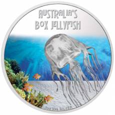 Silbermünze 1 oz Deadly & Dangerous Würfelqualle Proof 2011