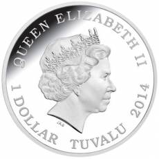 Silbermünze 1 oz Deadly & Dangerous Spinnenjäger Proof 2014