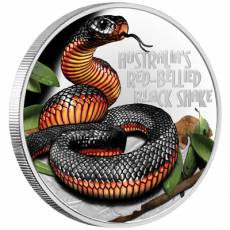 Silbermünze 1 oz Deadly & Dangerous Rotbauchschwarzotter Proof 2022