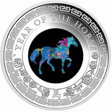 1 oz Silbermünze Australien Opal-Serie Lunar Pferd 2026