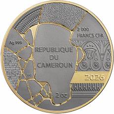 2 oz Silber Büste Nefertiti - Nofretete Kintsugi Art 2026