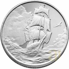 Silbermünze 1 oz Segelschiff Ascension Island 2025