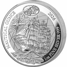 1 Unze Silbermünze Proof Ruanda Nautical Ounce Serie -  Kruzenshtern 2026