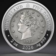 Silbermünze 2 oz Greatest USA Coins 1913 Liberty Head Nickel