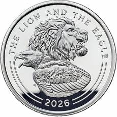 Silbermünze 5 oz The Lion and the Eagle Polierte Platte 2026