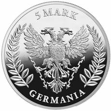 1 Unze Silber Germania 5 Mark Polierte Platte 2026